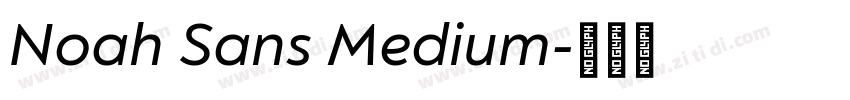 Noah Sans Medium字体转换